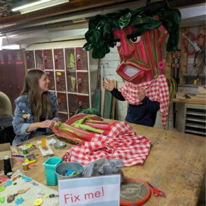 Carli and Rubharbara at Fix-It Clinic